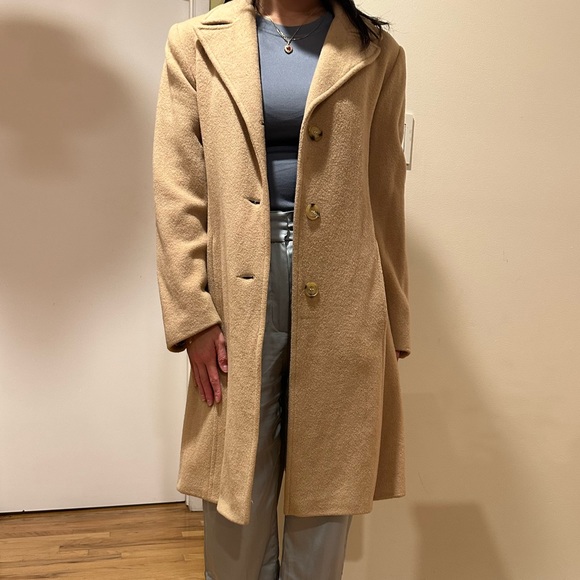 100% Camel Wool Larry Levine Winter Coat - Picture 4 of 6